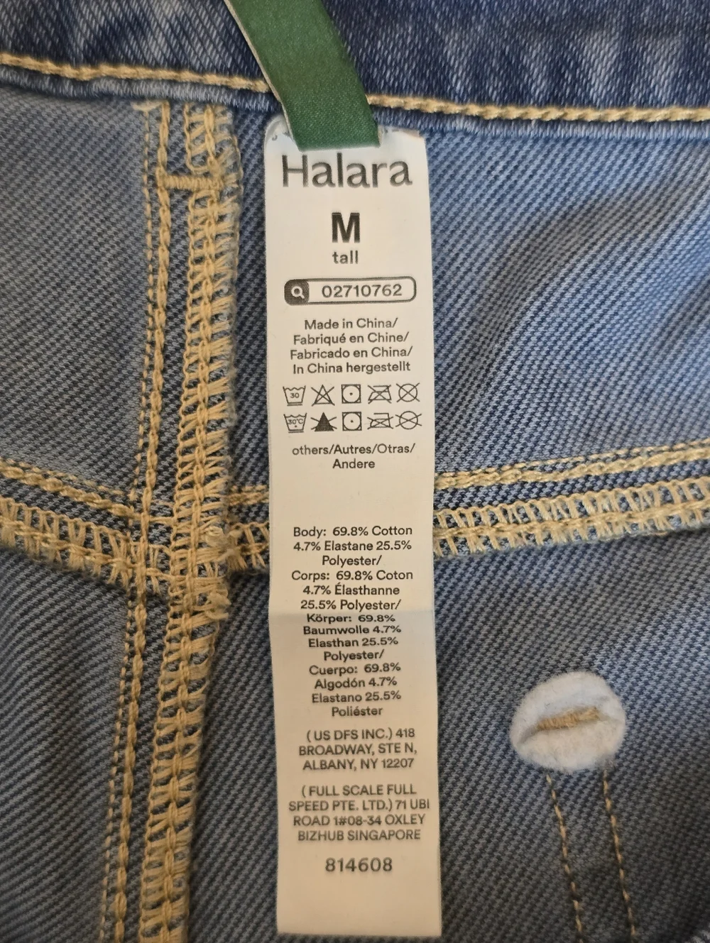 Halara Flex Asymmetric Low Rise Baggy Wide Leg Washed Casual Jean M Tall (8-10) - Picture 5 of 13
